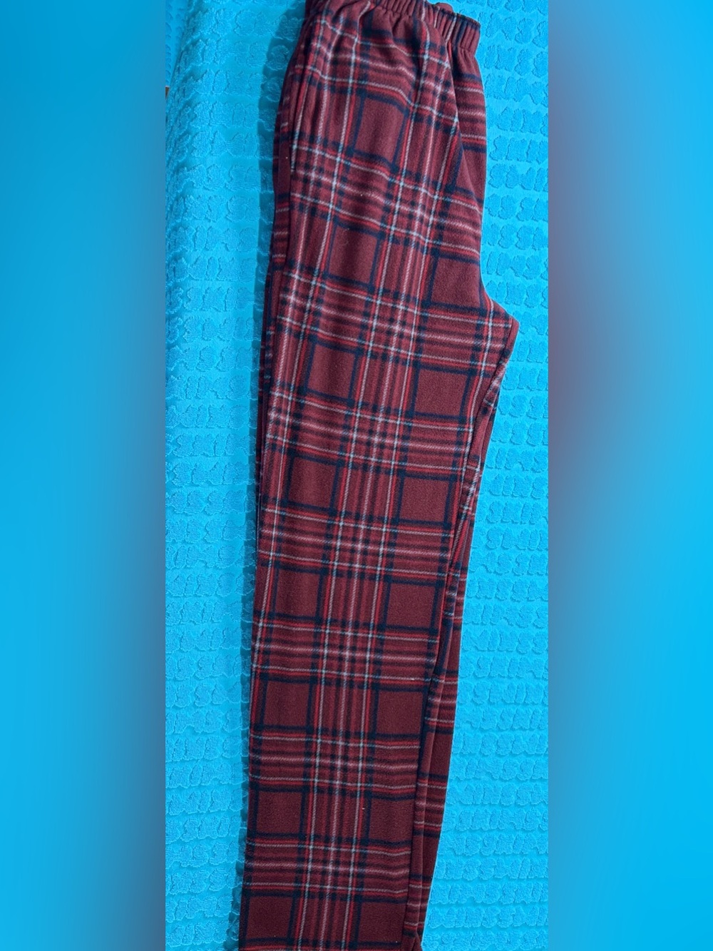 🌸 SKIMS Fleece Lounge Pant | Brick Holiday Plaid | S | NWOT 🏷️ - Picture 3 of 5